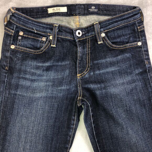 Adriano Goldschmied Womens 26R the Stilt Cigarette Leg Dark Wash Jeans - Picture 2 of 8